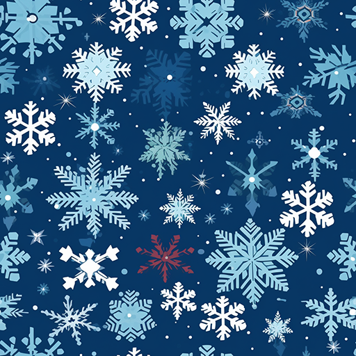 Cartoon Snowflake Seamless Background